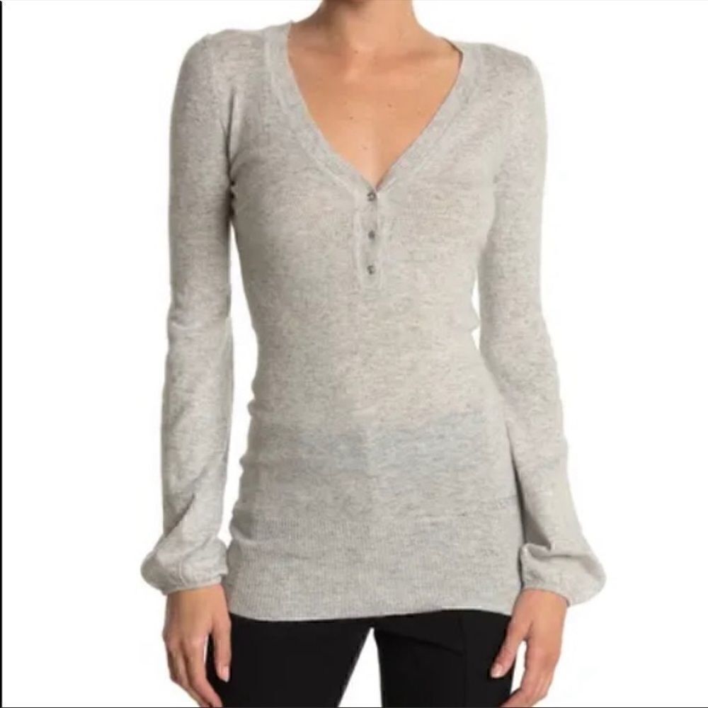 Vertigo Paris grey v neck Sweater. Size. Sm
